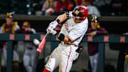 Joshua Overbeek hits a solo home run in eighth inning to get the Huskers within a run. 