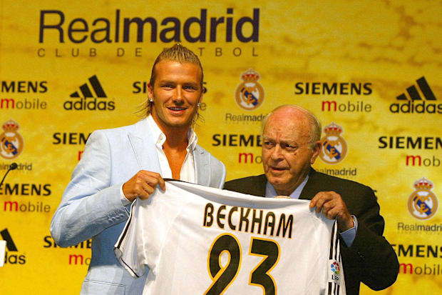 David Beckham signs for Real Madrid