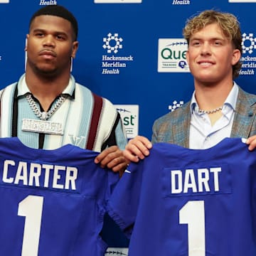 New York Giants first round draft picks, Abdul Carter and Jaxson Dart