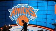 Jul 29, 2021; Brooklyn, New York, USA; Keon Johnson (Tennessee) walks off the stage after being selected as the number twenty-one overall pick by the New York Knicks in the first round of the 2021 NBA Draft at Barclays Center. Mandatory Credit: Brad Penner-USA TODAY Sports