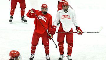 Cornell University Big Red Hockey practice at Lynah Rink on Wednesday, October 29, 2019.

10292019 Cornellhockey Kc09