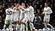 La joie des manuciens après l'extraordinaire passe décisive de Jonny Evans