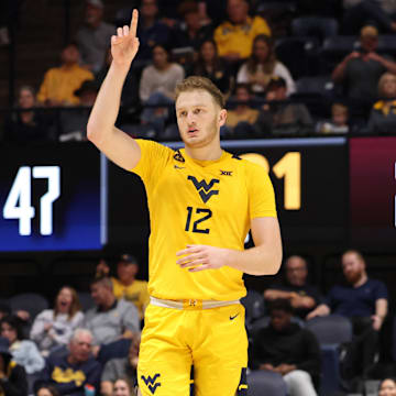 West Virginia University forward Tucker DeVries.