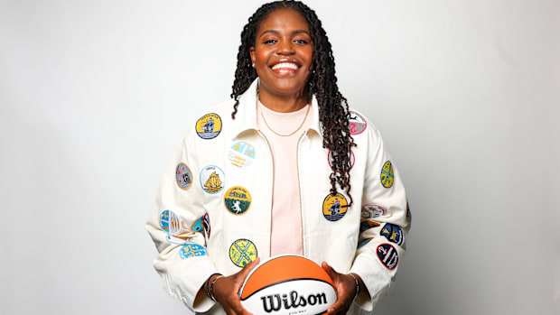 New York Liberty basketball player Jonquel Jones is USA Today’s Woman of the Year on Dec. 18, 2024 in Brooklyn, NY