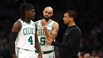 Joe Mazzulla, Jrue Holiday, Derrick White
