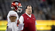 Dec 28, 2024; Tucson, AZ, USA; Miami (OH) RedHawks head coach Chuck Martin against the Colorado State Rams during the Snoop Dogg Arizona Bowl at Arizona Stadium. Mandatory Credit: Mark J. Rebilas-Imagn Images