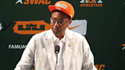 Charlie Ward Jr. Speaks At Press Conference