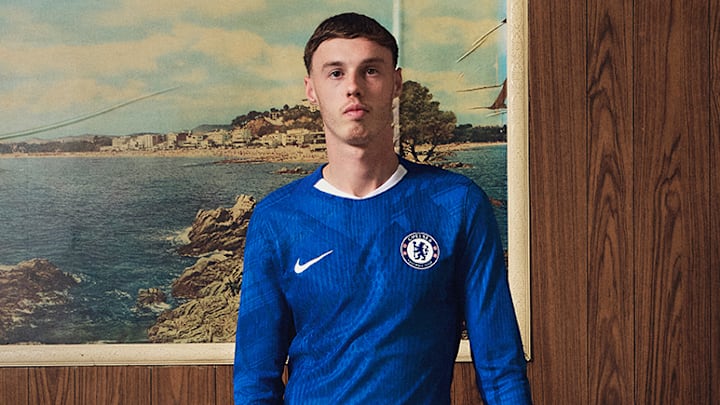 Chelsea's leading scorer for a second season, Cole Palmer, sporting the new home kit Chelsea's leading scorer for a second season, Cole Palmer, sporting the new home kit