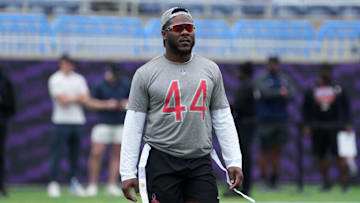 Feb 1, 2025; Orlando, FL, USA; Indianapolis Colts linebacker Zaire Franklin (44) during AFC Practice for the Pro Bowl Games at Camping World Stadium. Mandatory Credit: Kirby Lee-Imagn Images