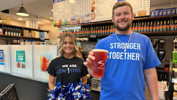 Joseph Dube and Aubrey Wood each signed with the Lewiston location at 1930 South Lisbon Road in Lewiston.