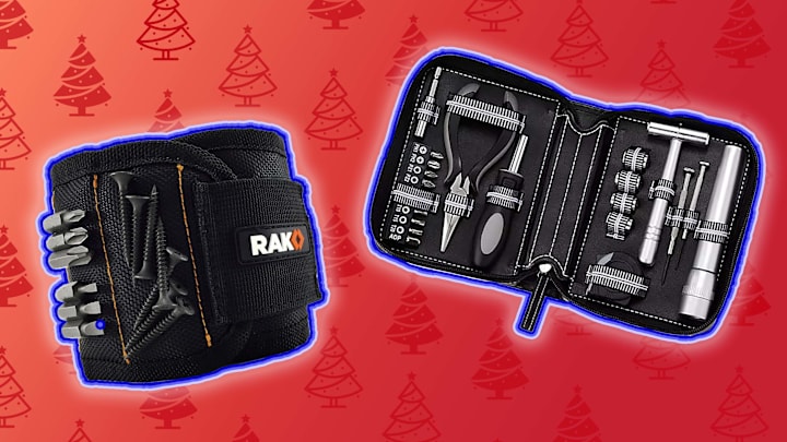 RAK magnetic wristband (left), Fix It Kit.
