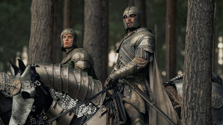 Freddie Fox as Gwayne Hightower and Fabien Frankel as Criston Cole in House of the Dragon season 2 episode 4