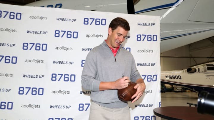NEW YORK, NY - APRIL 27: NY Giants QB Eli Manning attends Hanks Yanks Charity/First Contact Ent. Event With Eli Manning on April 27, 2018 in New York City. (Photo by Shareif Ziyadat/Getty Images)